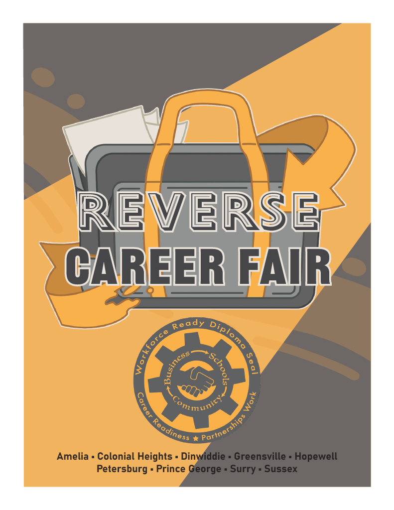 Front cover from the Reverse Career Fair booklet